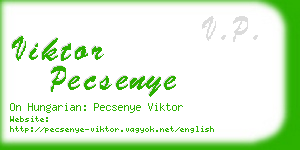 viktor pecsenye business card